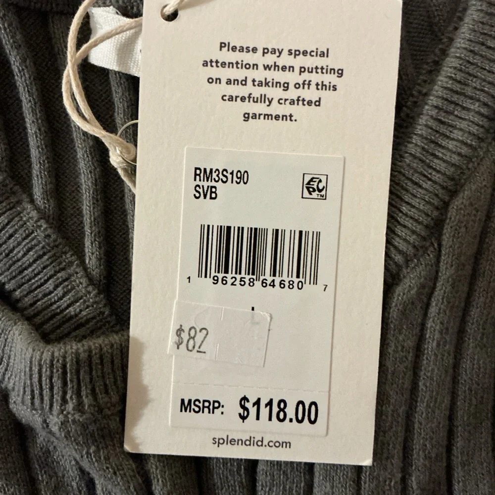 Splendid Olive Ribbed Tank Top - Picture 12 of 12